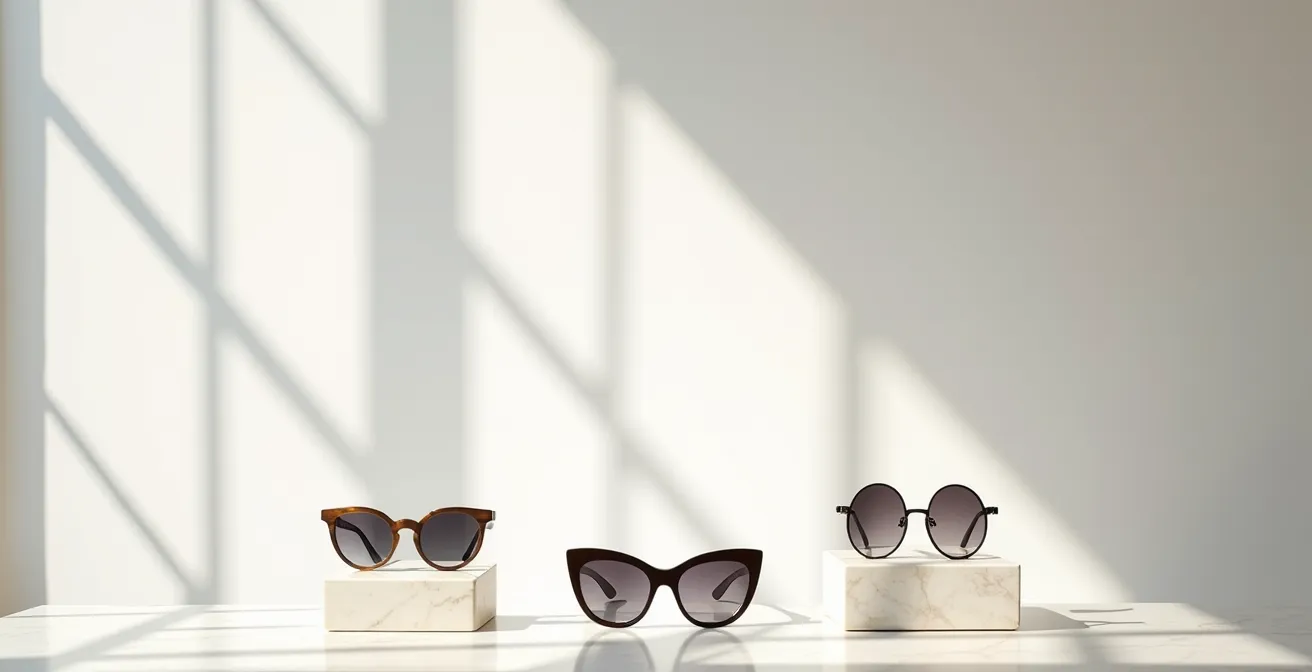 Comparación visual entre gafas cat-eye vintage y su interpretación moderna